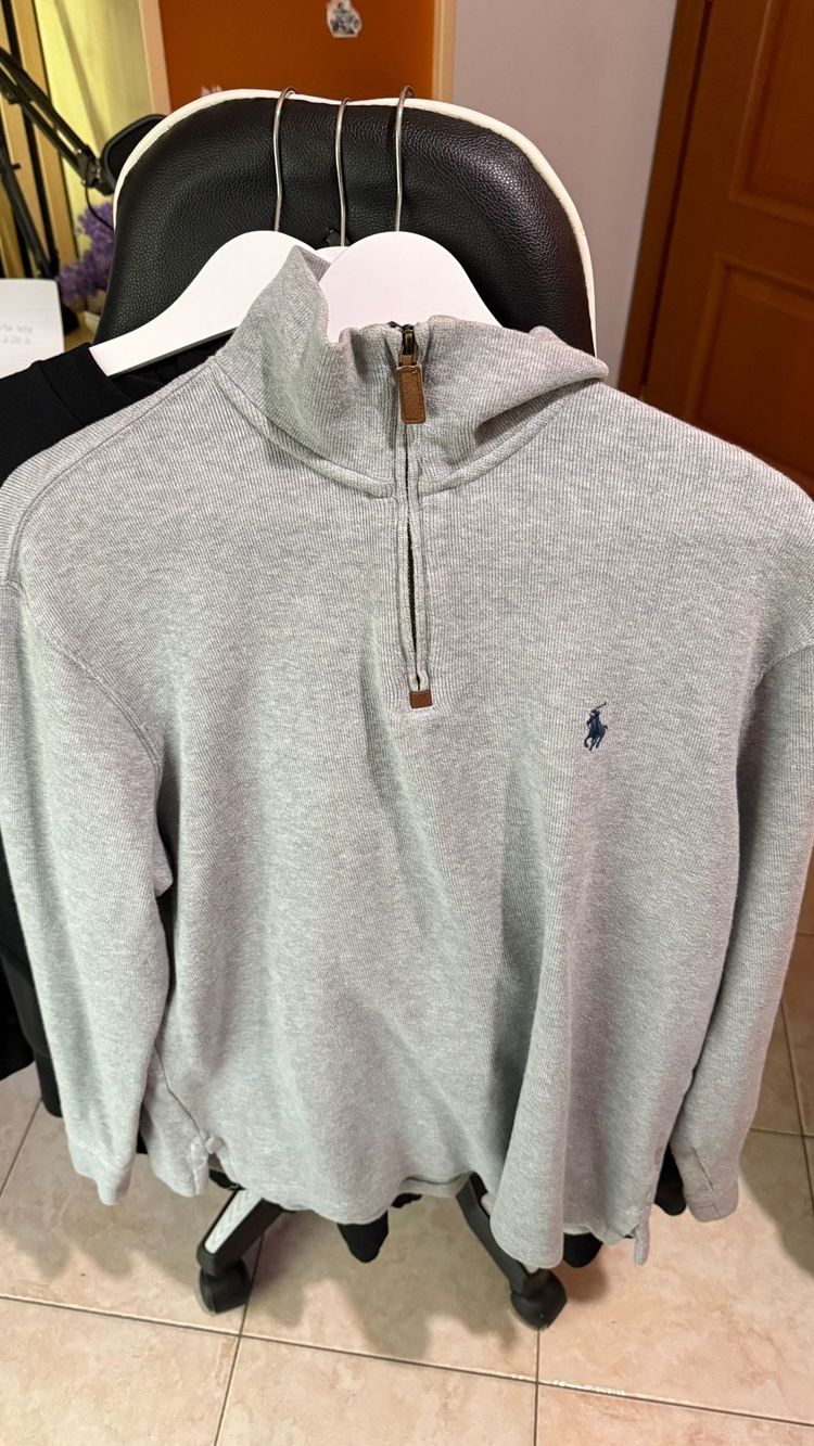 Polo Polo Ralph Lauren Grey Quarter-Zip Sweatshirt product image